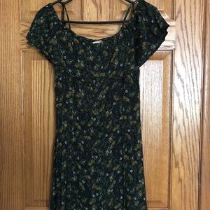 Cold shoulder button front dress